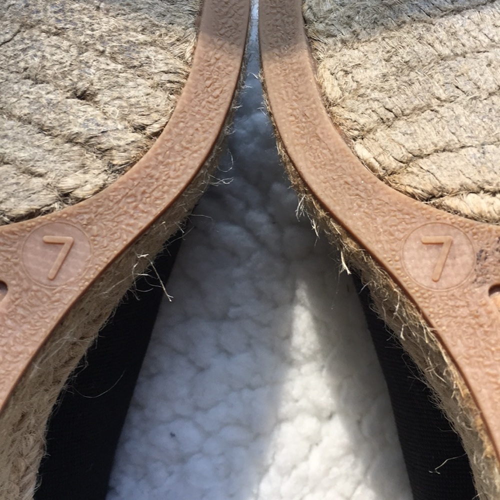 J. Crew Black Canvas Espadrille Wedges with Natural Jute Heel - Picture 7 of 8